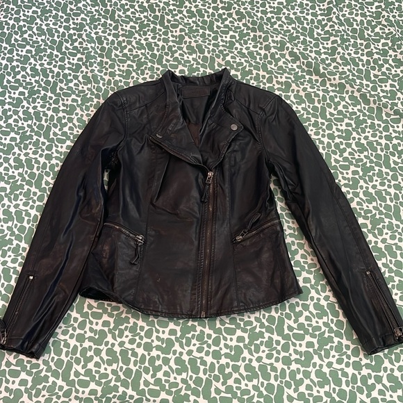 Blank NYC Moto Black Faux Leather Jacket - Picture 1 of 7